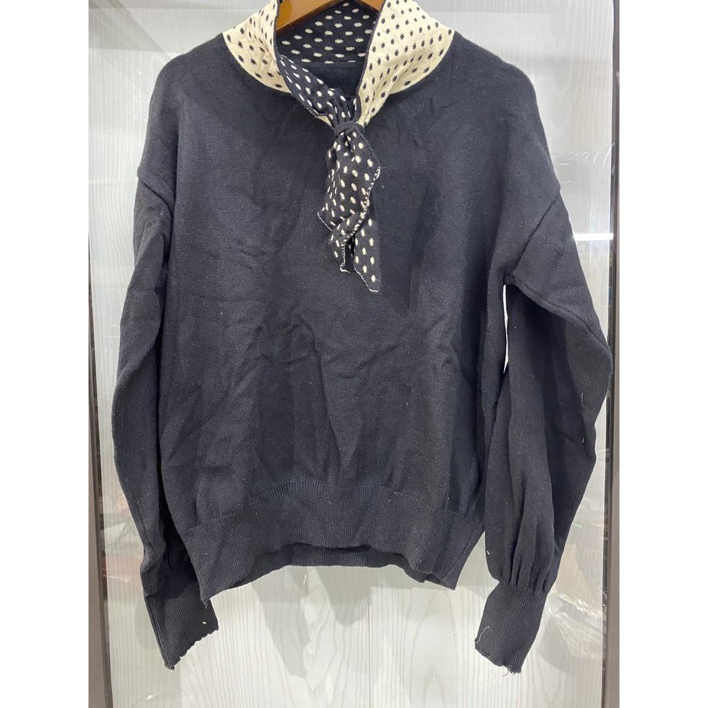 Áo len phổi chấm bi, ảo hoodie cao cô