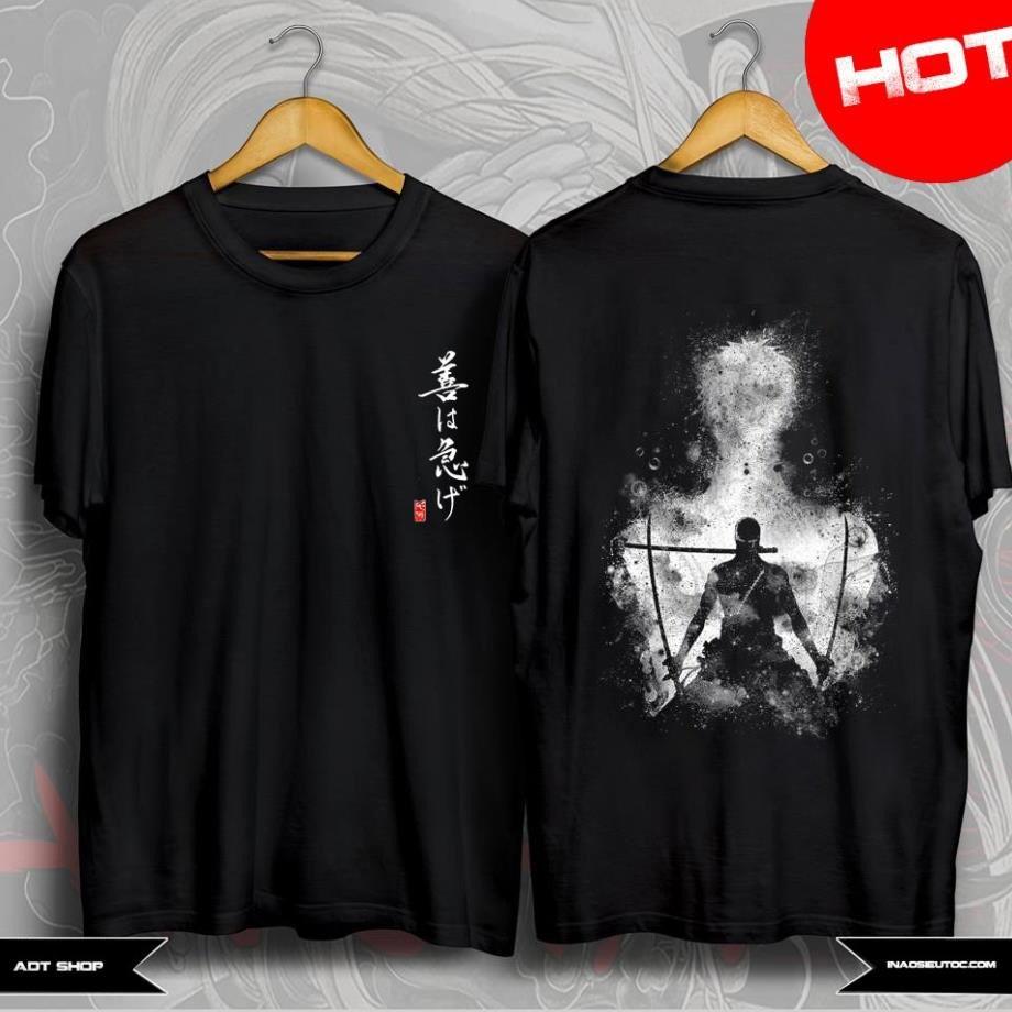 Mẫu áo thun Roronoa Zoro & One Piece Màu Đen "Cực Cool, Cực Ngầu" - Áo ANime One Piece giá rẻ độc đẹp