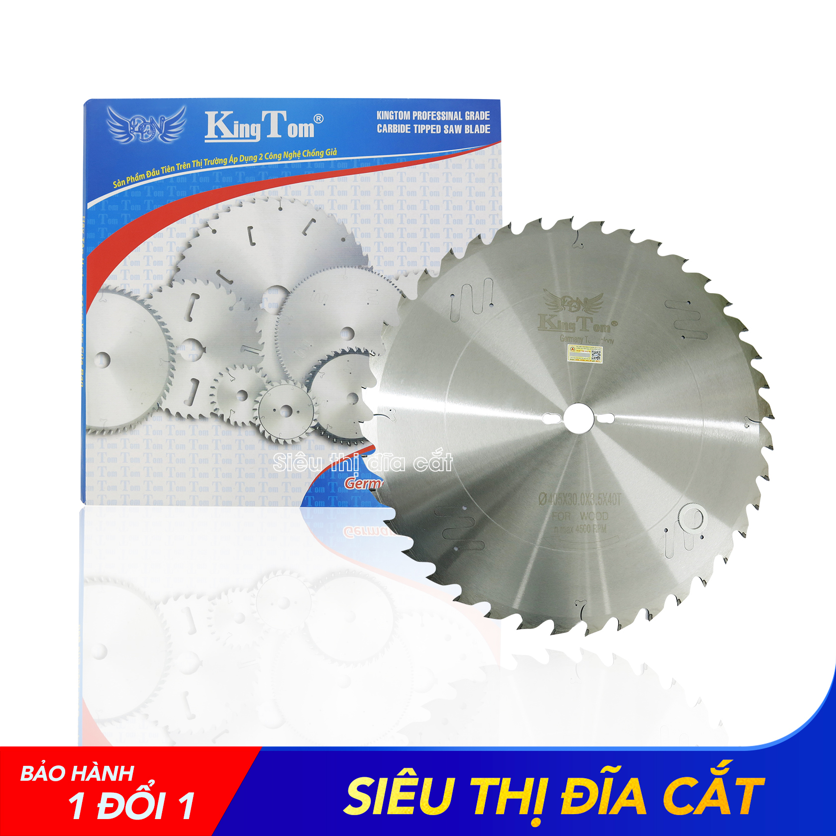 Lưỡi Cưa - Lưỡi Cắt Gỗ Cao Cấp 400-40 Răng KingTom - Chuyên Xẻ Gỗ Cây, Gỗ Có Đinh