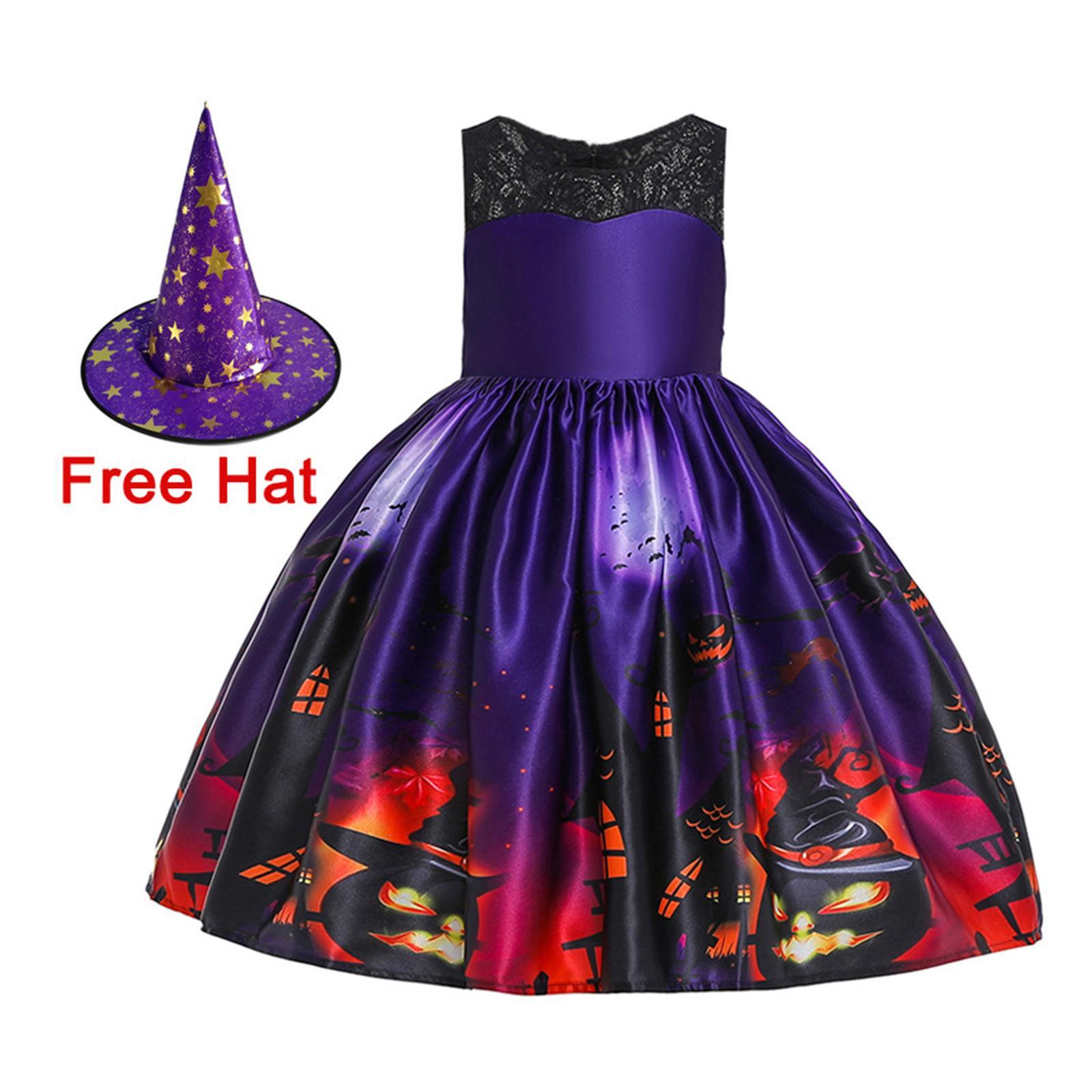 Girl Witch Halloween Costume Dress Fancy Dress Cosplay Festival Party Outfit