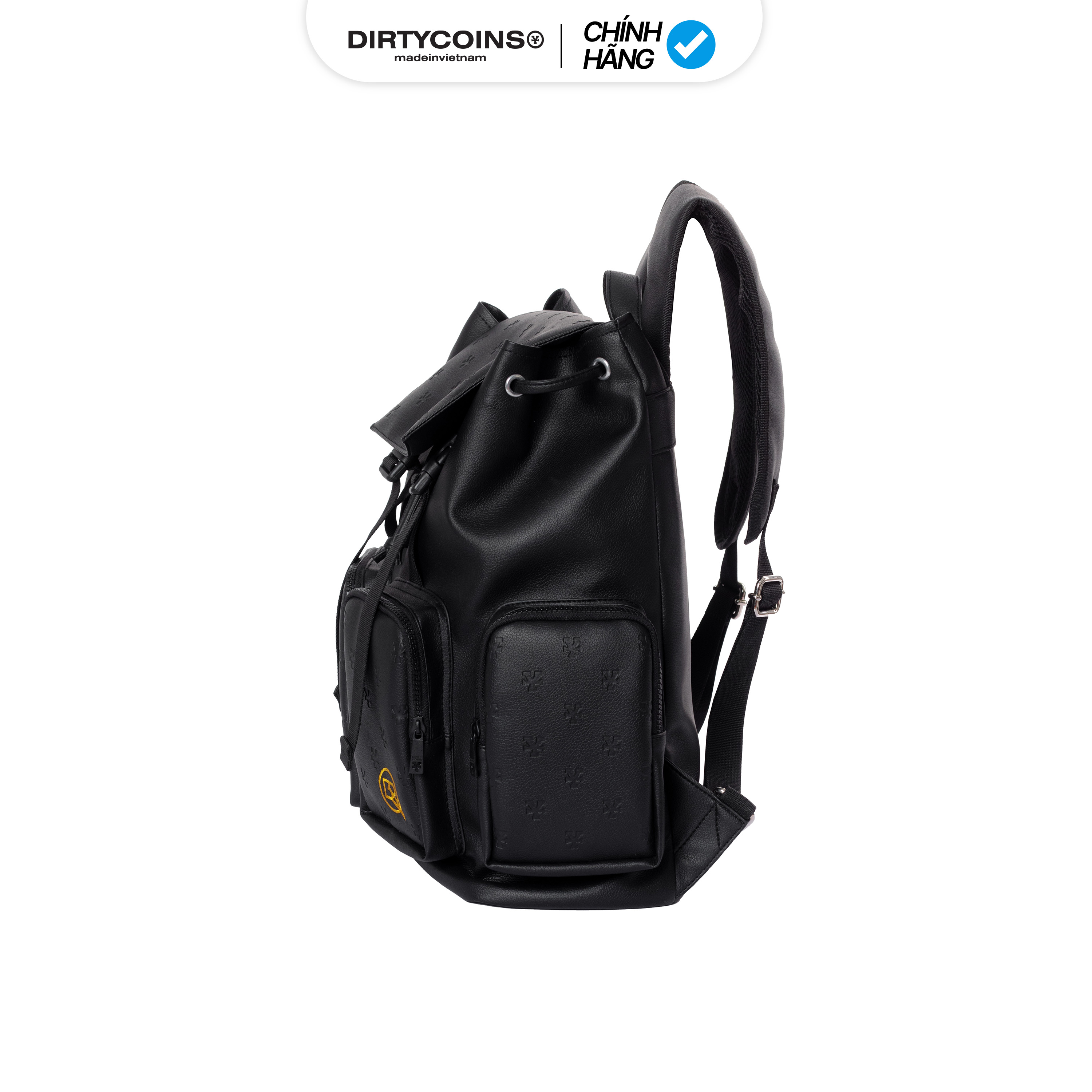 Balô [Dirtycoins x B Ray] Signature Leather Backpack - Black