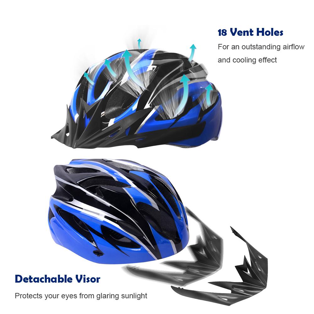 Mũ bảo hiểm đi xe đạp dành cho nam nữ, có tấm lót mềm, bảo vệ và an toàn