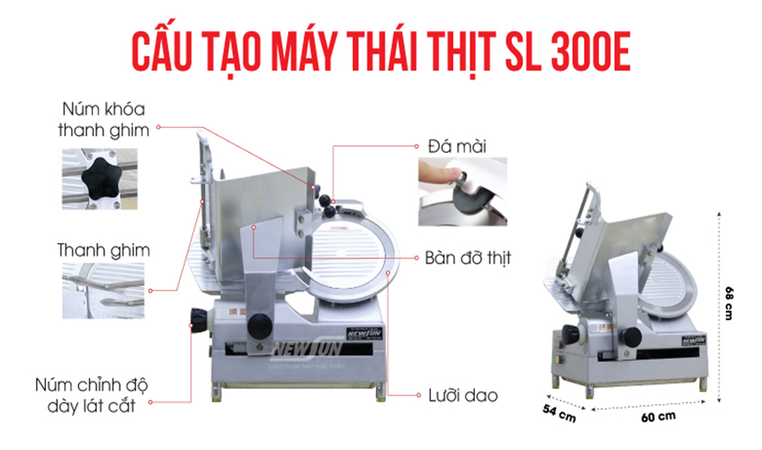 Máy Thái Thịt Đông Lạnh Tự Động SL 300E NEWSUN, Thái Đa Năng - Hàng Chính Hãng