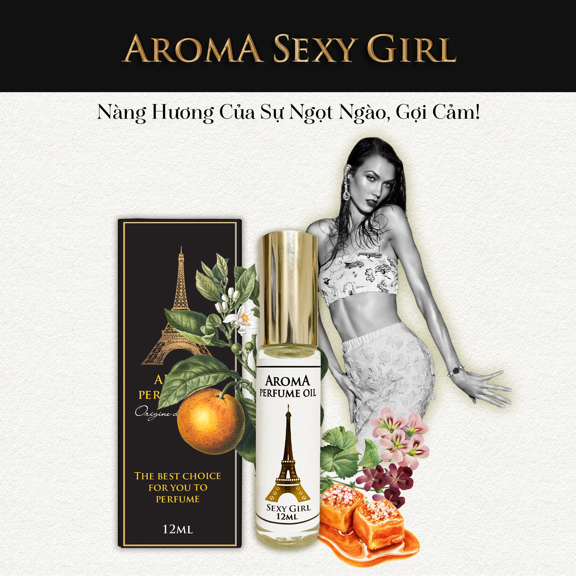 Aroma S.e.x.y Girl – Tinh Dầu Nước Hoa Pháp Dạng Lăn 12ml