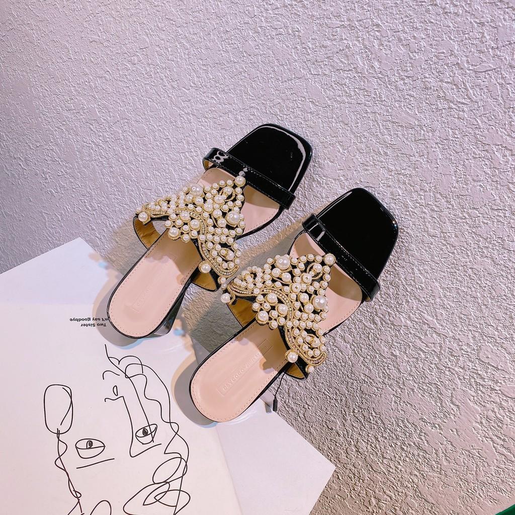 DÉP GÓT VUÔNG DA BÓNG QUẢNG CHÂU CAO CẤP