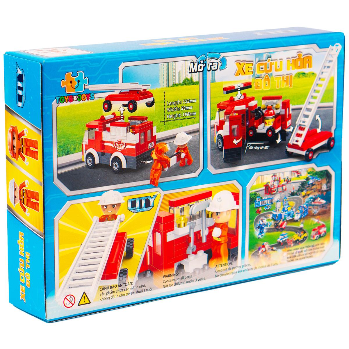 Đồ Chơi Lắp Ráp Xe Cứu Hỏa Đô Thị - City Fire Ladder Truck - Toys&amp;Joys 7131 (229 Mảnh Ghép)
