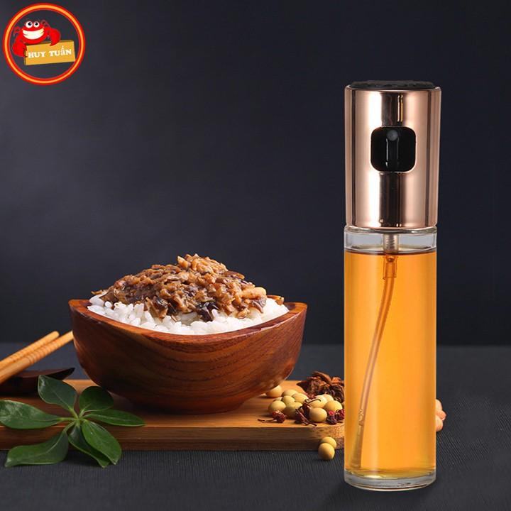 Bình Xịt Dầu Ăn Thủy Tinh, Chai Xịt Dầu Ăn Phun Sương Dùng Cho Nồi Chiên, Salad, Nướng 100ml