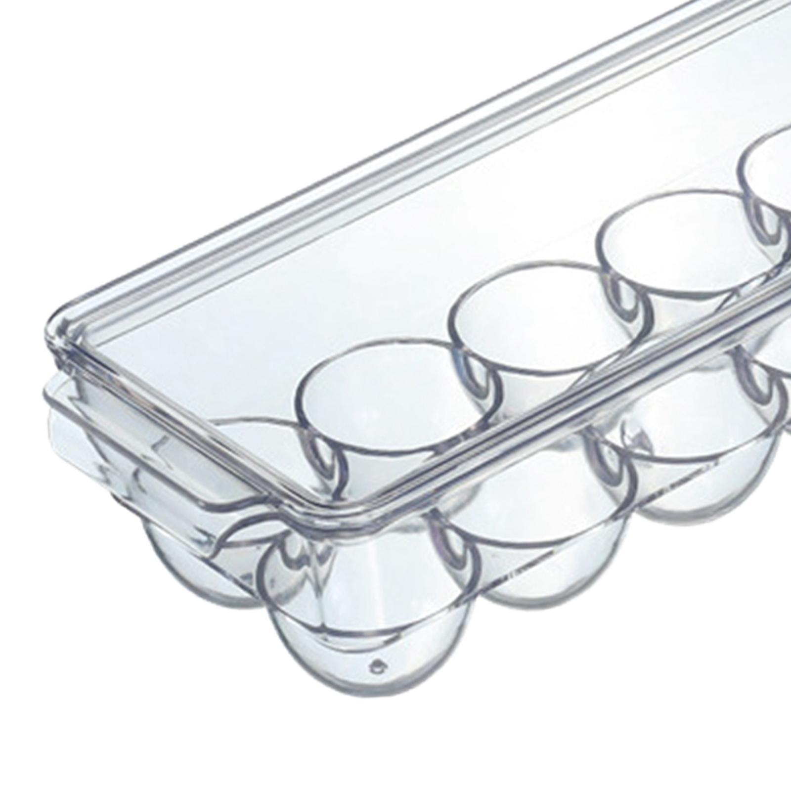 Egg Holder Tray, Egg Tray with Lid, Egg Holder Storage Tray Transparent Save Space Refrigerator Egg Organizer, Eggs Container, for Kitchen