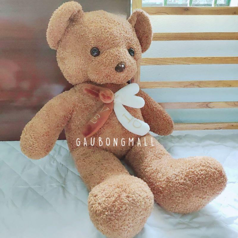 Gấu bông teddy lông xù nơ love