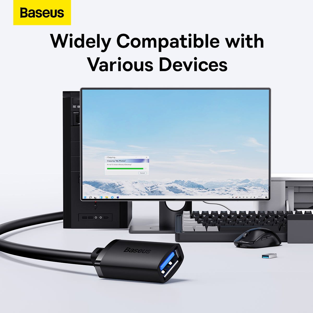 Cáp Nối Dài USB Tiện Lợi Baseus AirJoy Series USB3.0 Extension Cable (Hàng chính hãng)