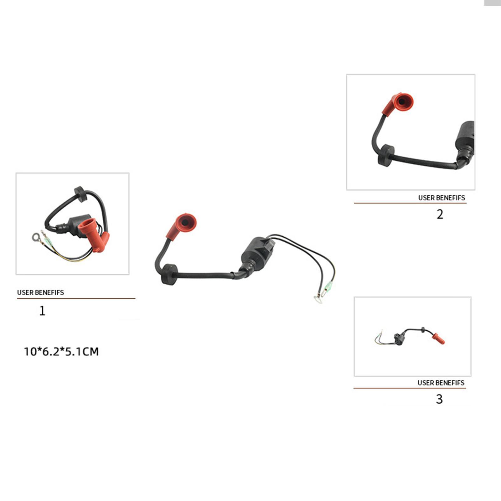 Multifunction Ignition Coil Boat Engine Convenient to Operate Outboard Coil Connector Vehicle 63V-85570-00 Accessories