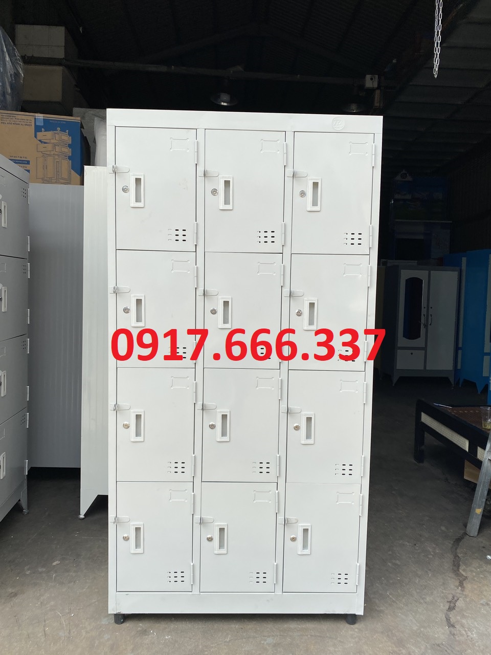 Tủ hồ sơ văn phòng locker 12 cửa sơn tĩnh điện cao cấp