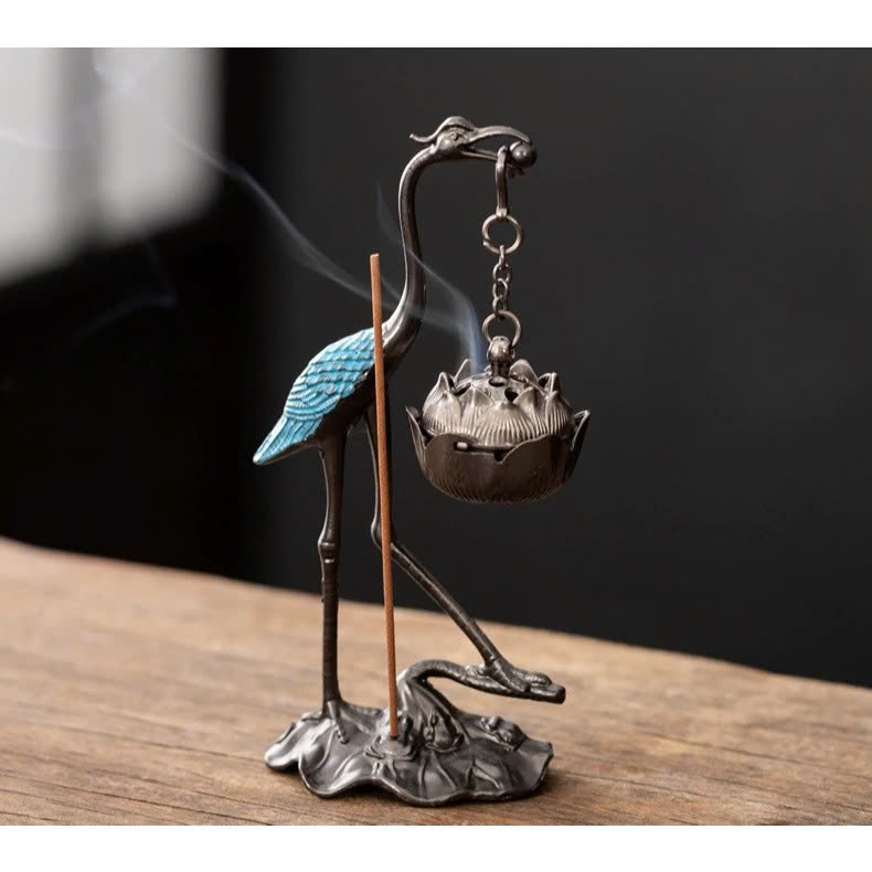 Lư Hạc Đốt Trầm Lư Treo Xông Trầm Độc Đáo