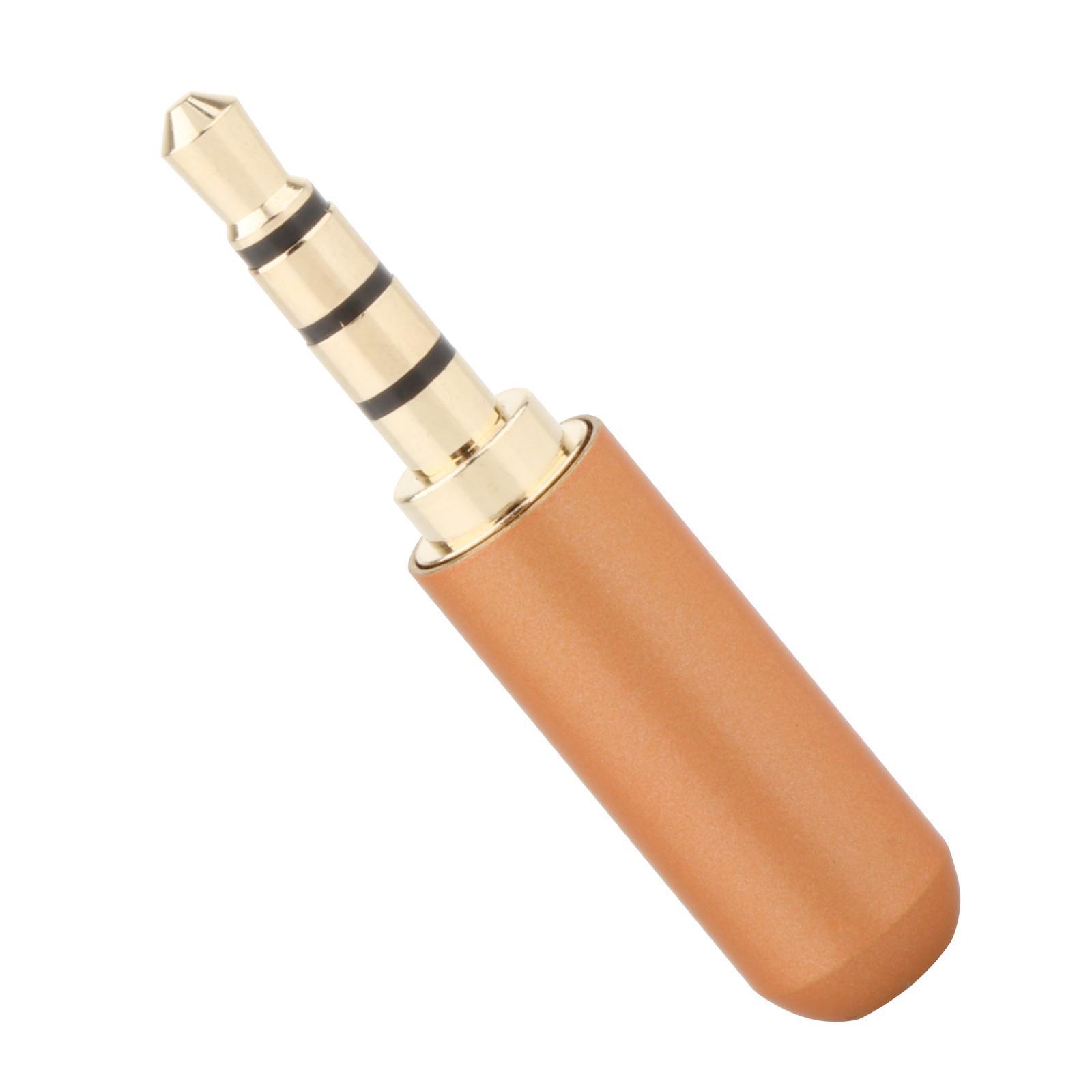 Professional 3.5mm Audio Jack Plug Parts Adapter Metal Stereo Repair 4 Pole Male for Phones