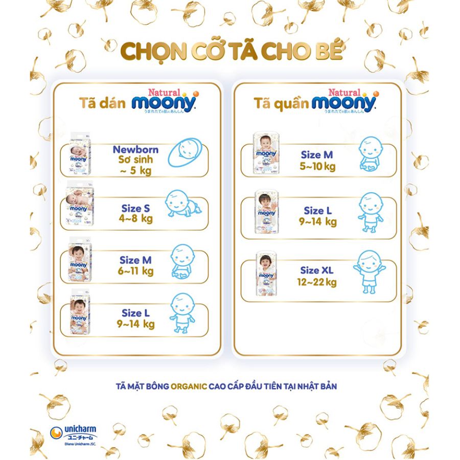 [COMBO 3 BỊCH] Bỉm quần Moony natural L 36