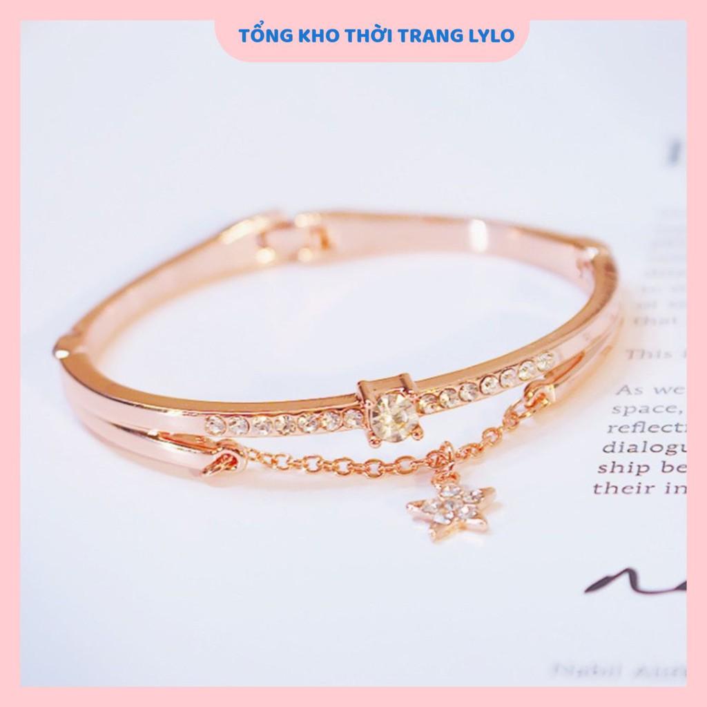 Lắc tay nữ phối dây hình ngôi sao, vòng tay nữ đẹp phong cách Hàn Quốc