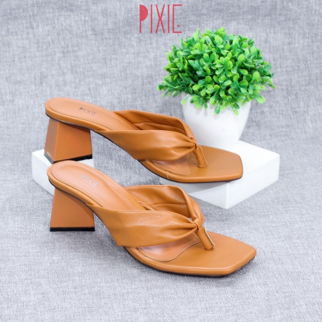 Guốc Cao Gót 5cm Xỏ Ngón Pixie X491