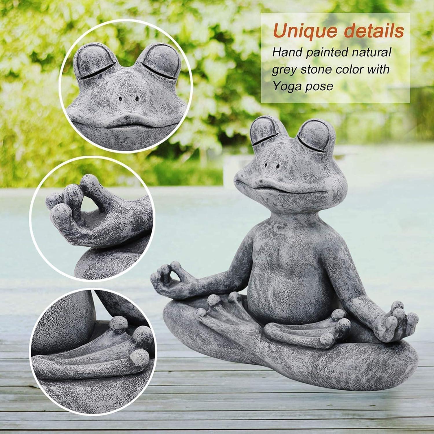 Thiền ban đầu Zen Yoga Frog Tượng Vườn Tượng Garden - quà tặng, Tác phẩm điêu khắc trong nhà/ngoài trời