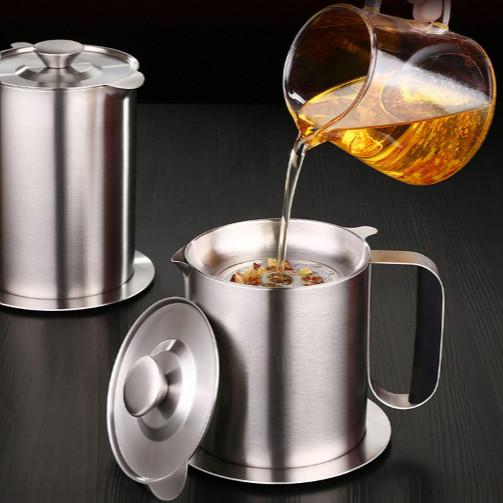 Ca Lọc Dầu Inox 304 - 16.5x17cm, 1500ML - GDHN Loại Tốt