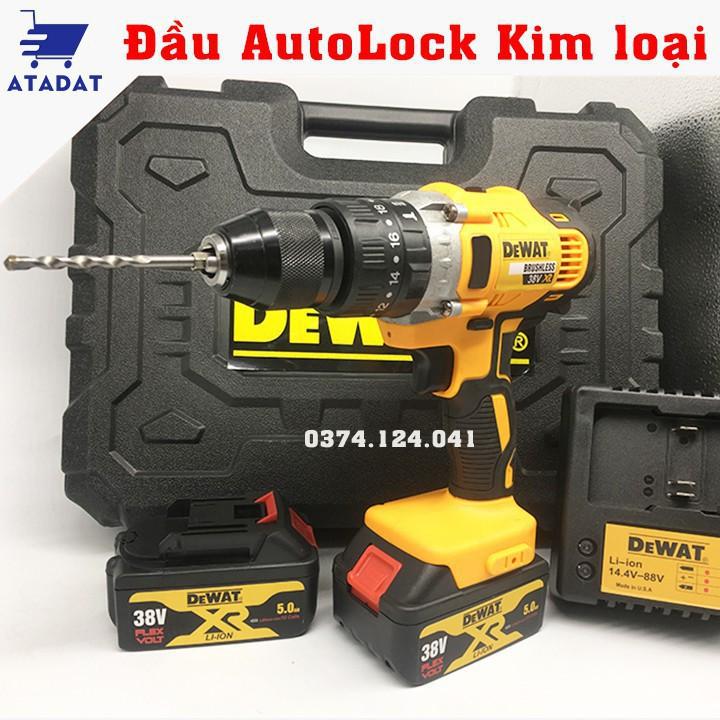 Máy Khoan Pin DEWALT 38V - Khoan Có Búa, Bắt Vít, Siết Bulong - Pin 10 Cell - Khoan Bê Tông - 100% Đồng