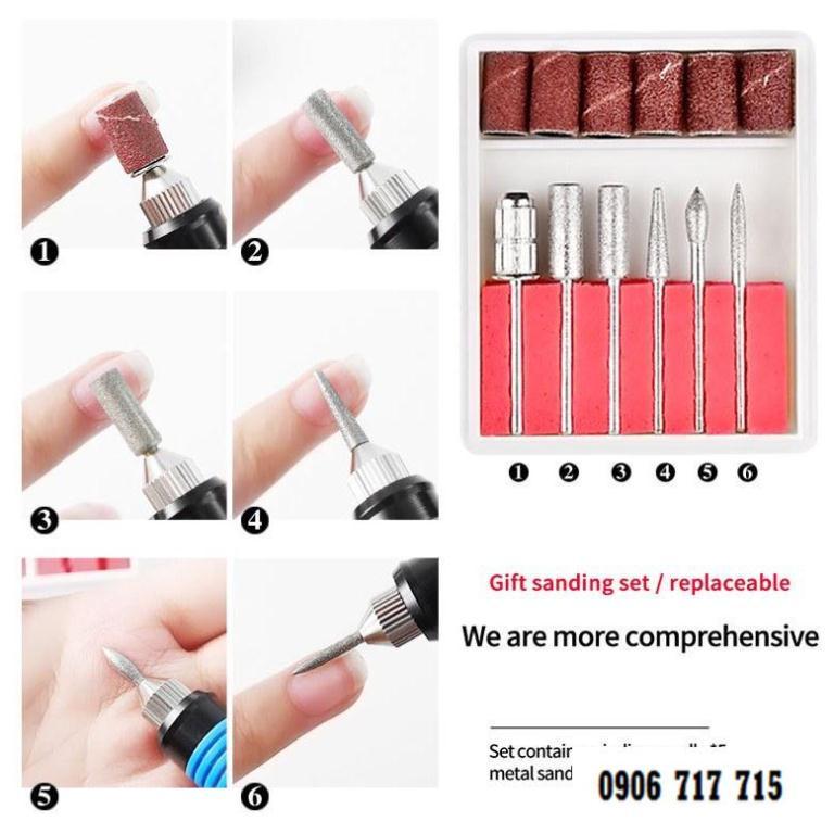 Máy mài đánh bóng móng tay mini kèm sạc cổng USB