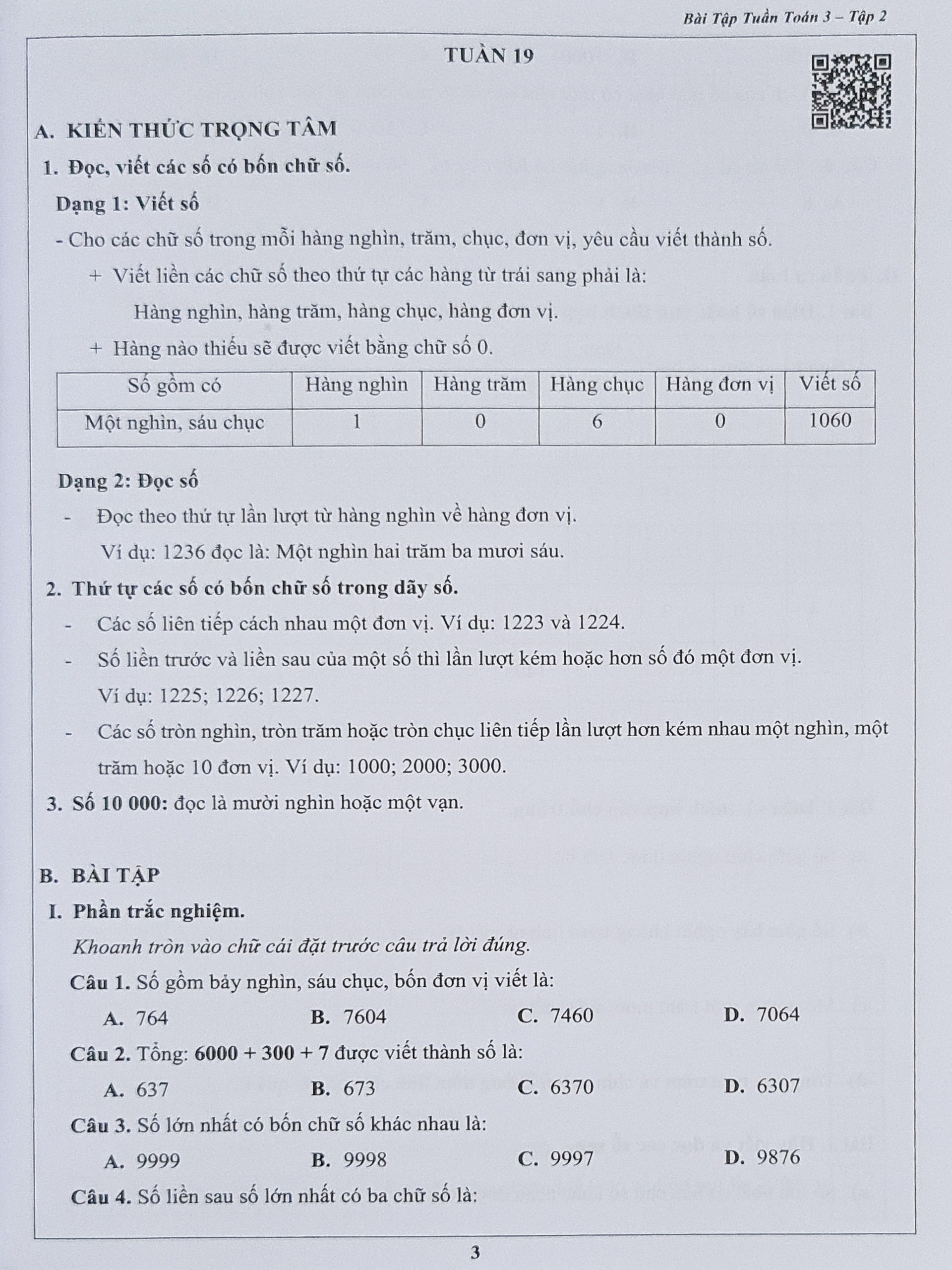 Combo Sách - Bài tập tuần Toán 3 tập 1 + 2