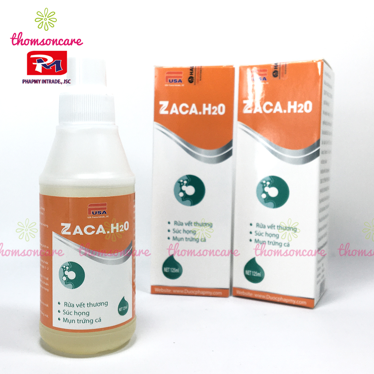 Zaca.H20 - Nước sát trùng, rửa vết thương hở ngoài da, sơ cứu chầy xước tay chân, cồn xát khuẩn