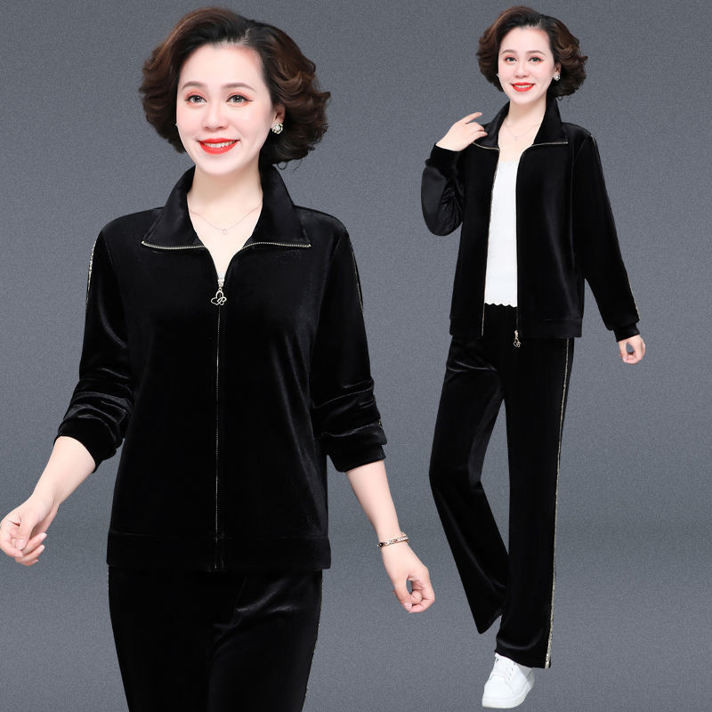 Bộ Đồ Nhung Cho Mẹ Giản Dị AB58 - Hàng Quảng Châu Cao Cấp