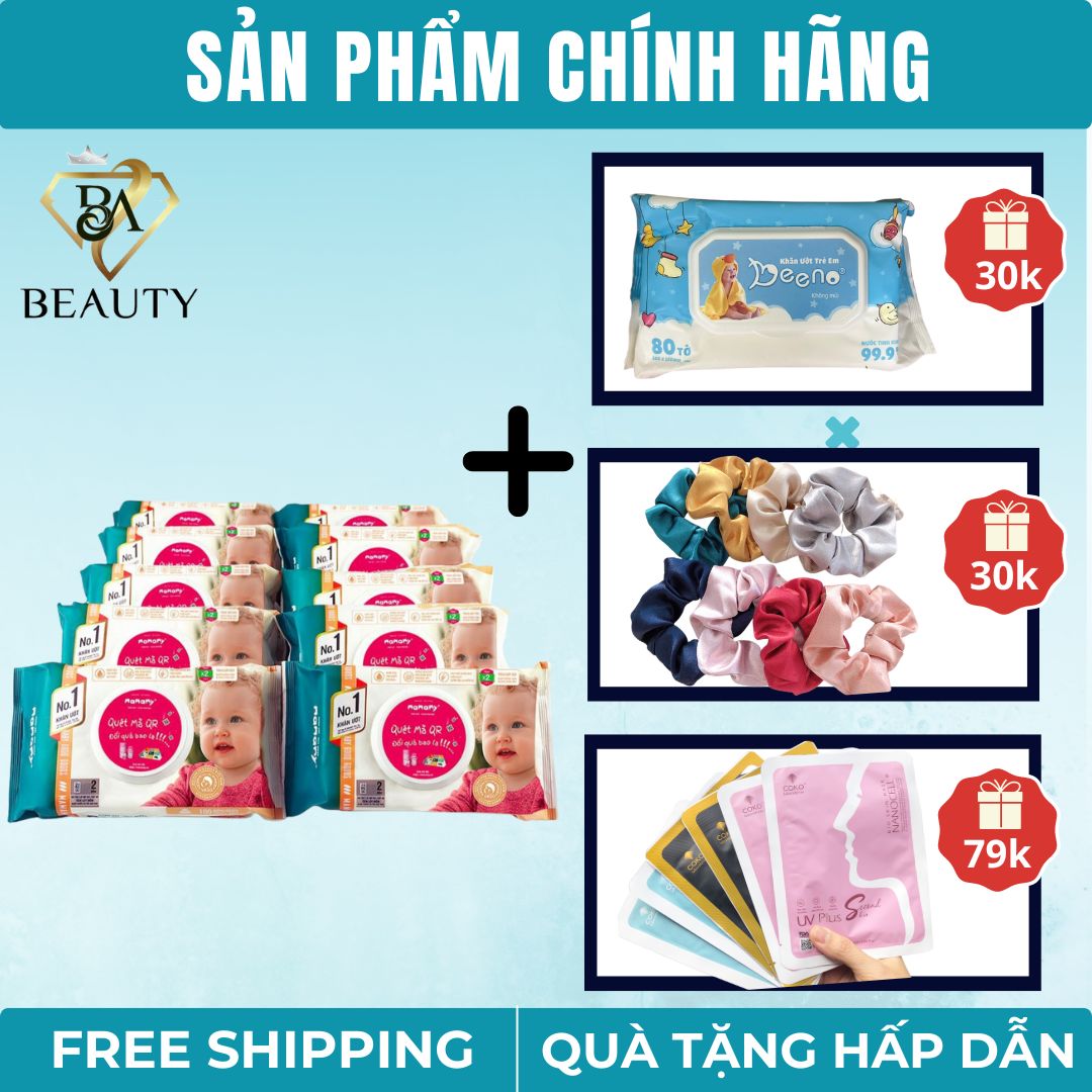 Hình ảnh Combo 10 Gói Khăn Ướt Trẻ Em MAMAMY 100 Tờ