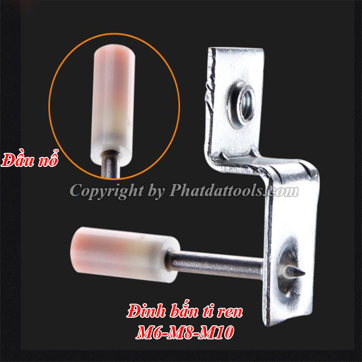 Đinh - Tắc kê cho máy bắn ti trần M6-M8-M10, Hộp 100 cái