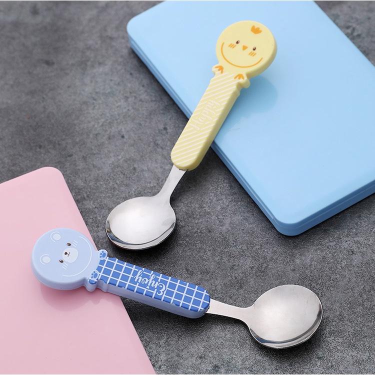 Bộ Thìa Đũa Muỗng Hình Thú Đáng Yêu Tặng Kèm Hộp Đựng