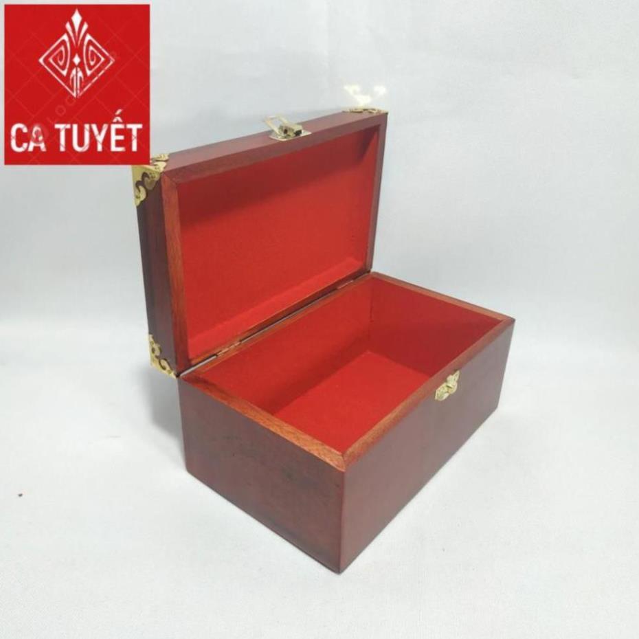 HỘP TRANG SỨC KHÓA ĐỒNG GỖ HƯƠNG CHUẨN 100%