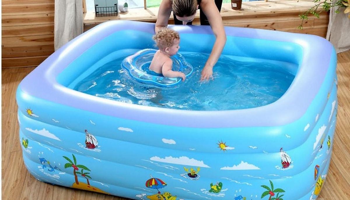 Bể bơi bốn mùa cho bé, Phao bơi trẻ em 1.2m/1.5m/1.8m chất lượng, bền đẹp, 2 tầng - 3 tầng