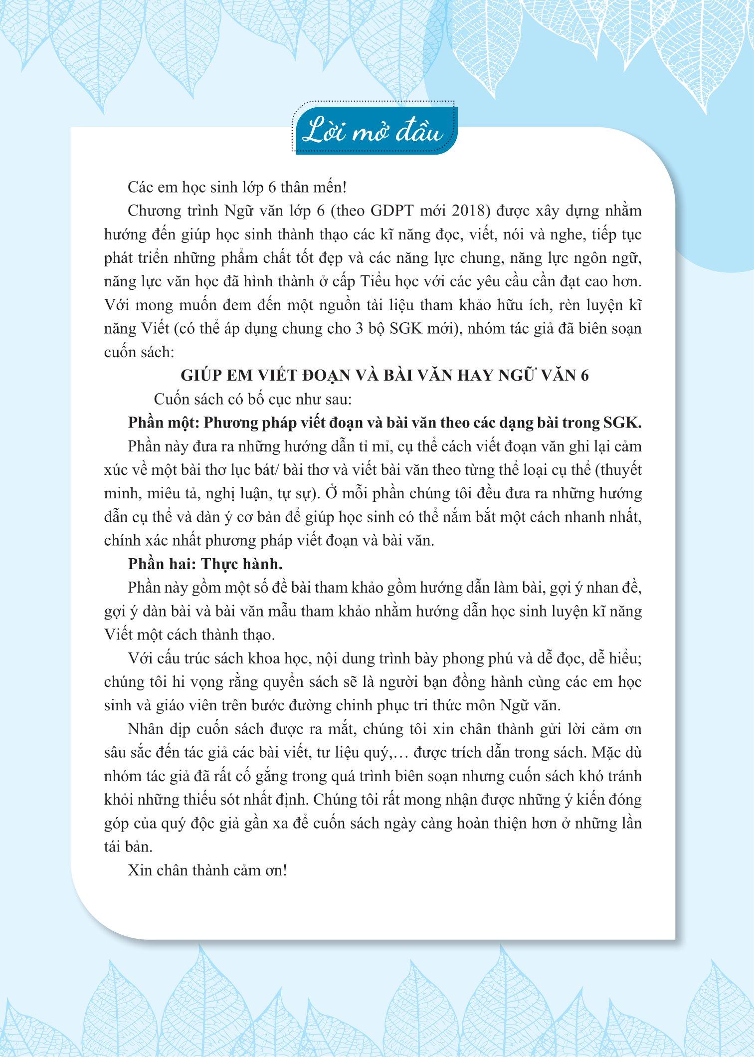 Giúp Em Viết Đoạn Và Bài Văn Hay Ngữ Văn 6