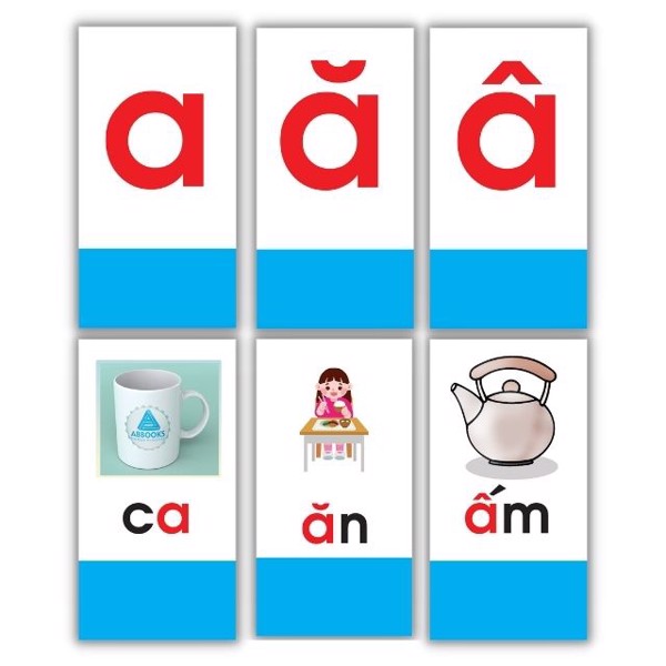 Flashcard - Bộ Thẻ Học Ghép Vần Tiếng Việt - Chữ Cái Chữ Ghép Và Dấu Thanh