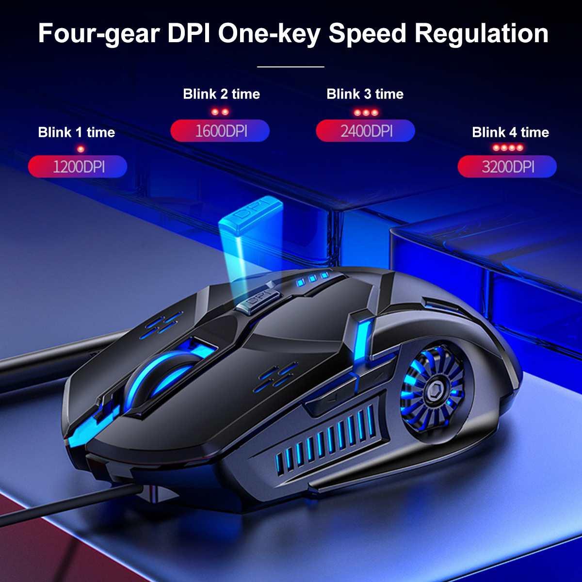 Đèn Nền LED Nhiều Màu Sắc USB Bàn Phím Cơ Gaming Chuột 3200DPI 6 Nút Thiết Game Thủ Máy Tính Dành Cho Máy Tính Laptop