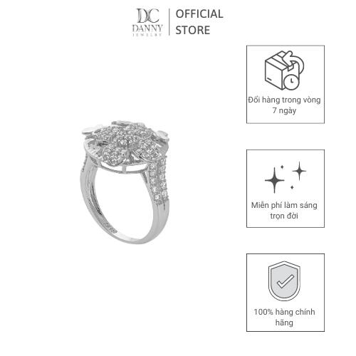 Nhẫn Nữ Bạc 925 Danny Jewelry Xi Bạch Kim Đính Đá CZ KI4GZ007