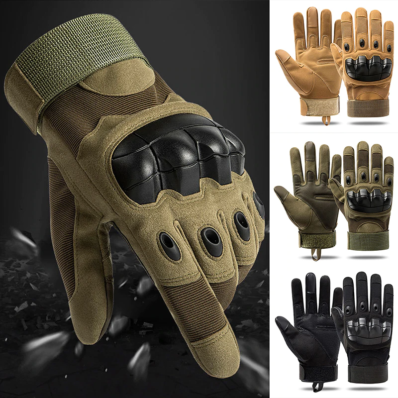 Găng tay xe máy Găng tay xe đạp Găng tay quân sự Găng tay xe đạp Mitten Ski ngoài trời Airsoft Leo núi Găng tay chiến đấu Găng tay Color: Khaki A Size: XL