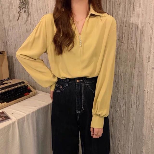 Áo sơ mi vải mềm nhẹ - Vải dày - hình chụp thật