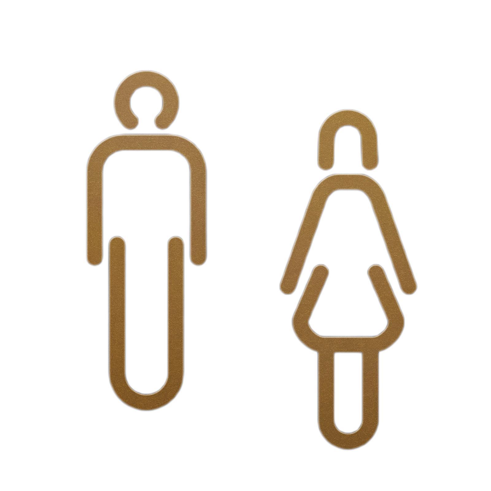 Men Women Toilet Sign Bathroom Sign 3D WC Sign for Store Shopping Mall Hotel