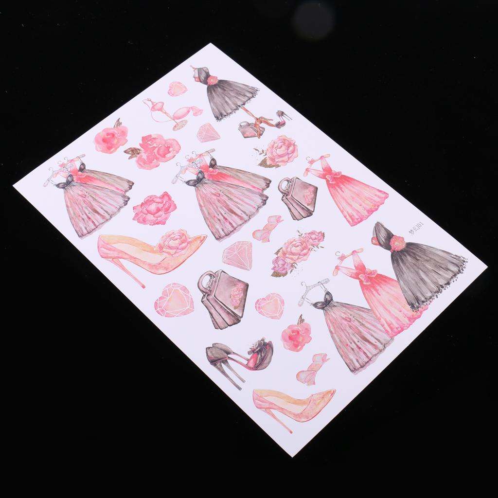 10 Sheets DIY Paper Stickers Diary Scrapbook Label Sticker Photo Album Decor