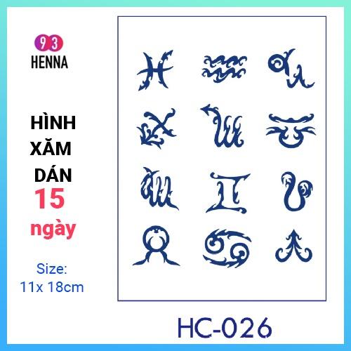 Hình Xăm Dán Tạm Thời Thảo Dược 15 Ngày mã HC026