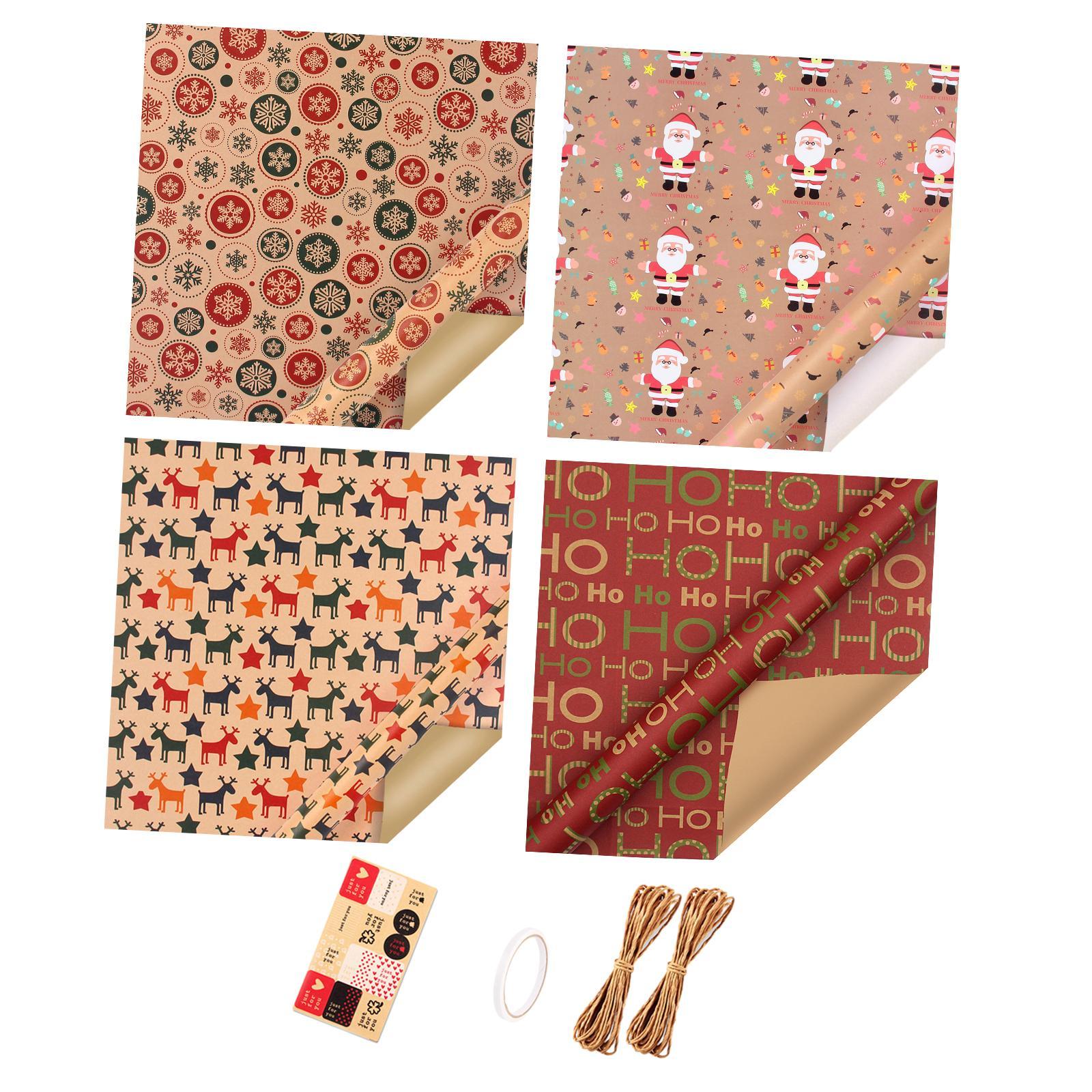 Christmas Wrapping Paper Classic DIY Supplies for Thanksgiving Party Wedding