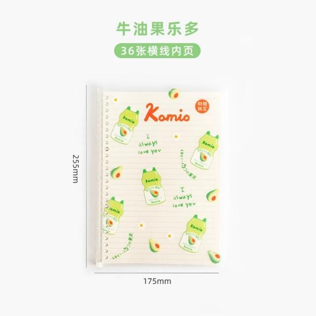 Sổ còng nhựa nhiều lỗ A5, B5 dễ thương binder chống nước có ngăn đựng stickers