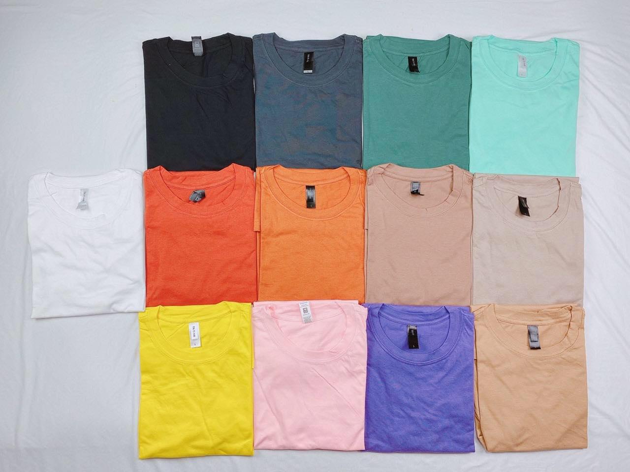 Áo thun nam nữ FORM RỘNG CHÂU ÂU mẫu trơn chất 100% cotton nhập khẩu úc, xưởng sỉ giá rẻ VNXK -