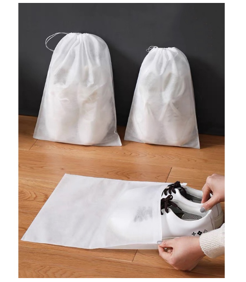 Set 10 túi đựng giày đa năng vải không dệt, miệng dây rút tiện lợi size to GD644-TuiRut-10