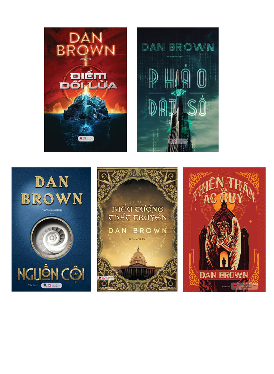 Combo Tiểu Thuyết Kinh Điển Dan Brown: Điểm Dối Lừa + P.h.á.o Đài Số + Nguồn Cội + Biểu Tượng Thất Truyền + Thiên Thần Và Ác Quỷ _BV