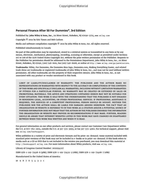 Sách ngoại văn: Personal Finance After 50 For Dummies 3rd Edition