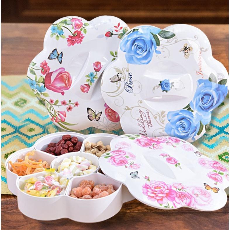 Khay Đựng Mứt Tết, Bánh Kẹo Hình Cánh Hoa