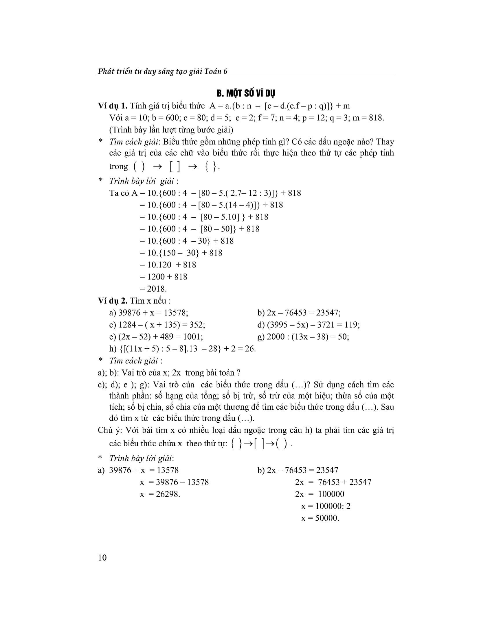 Phát Triển Tư Duy Sáng Tạo Giải Toán 6 - Tập 1